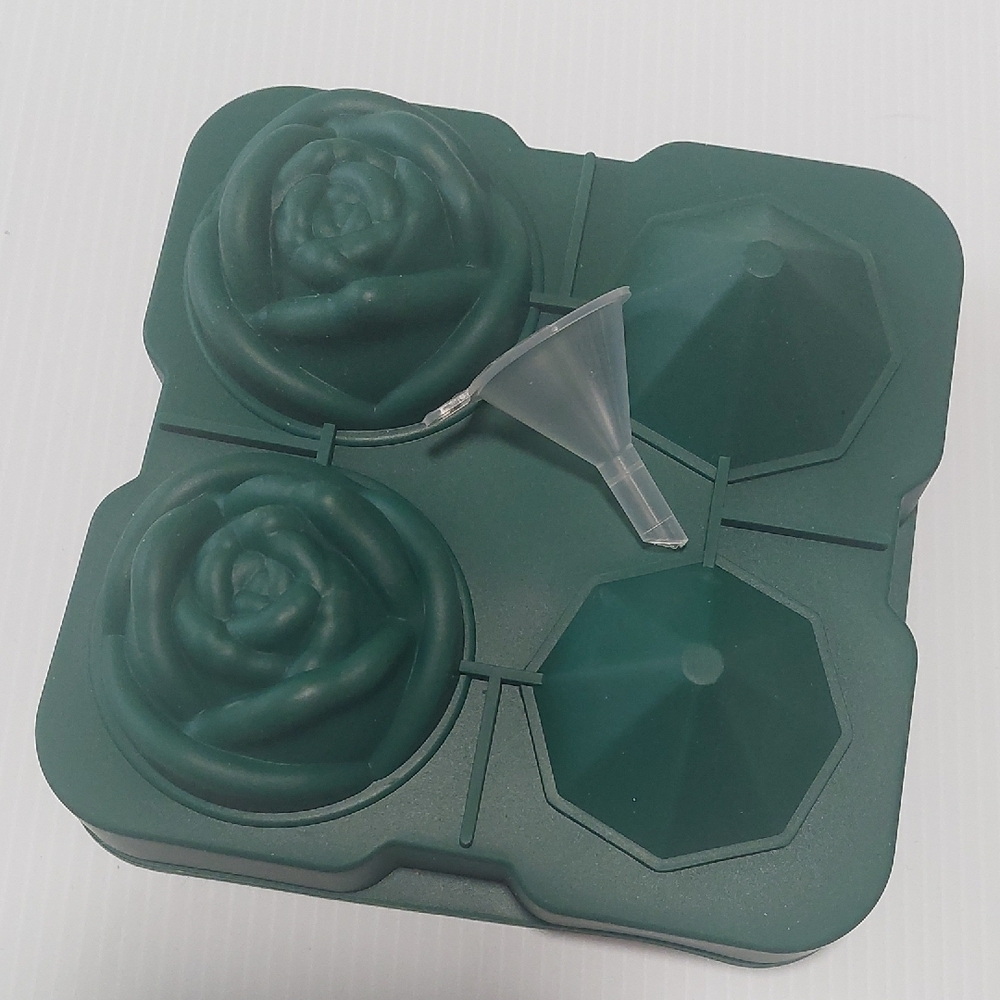 Green Silicone Rose Ice Mold